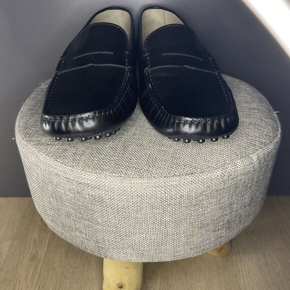 Tod’s Womens Black Leather Penny Loafer Gommino Driving Shoe EU 39 (US 8.5) - Picture 11 of 16